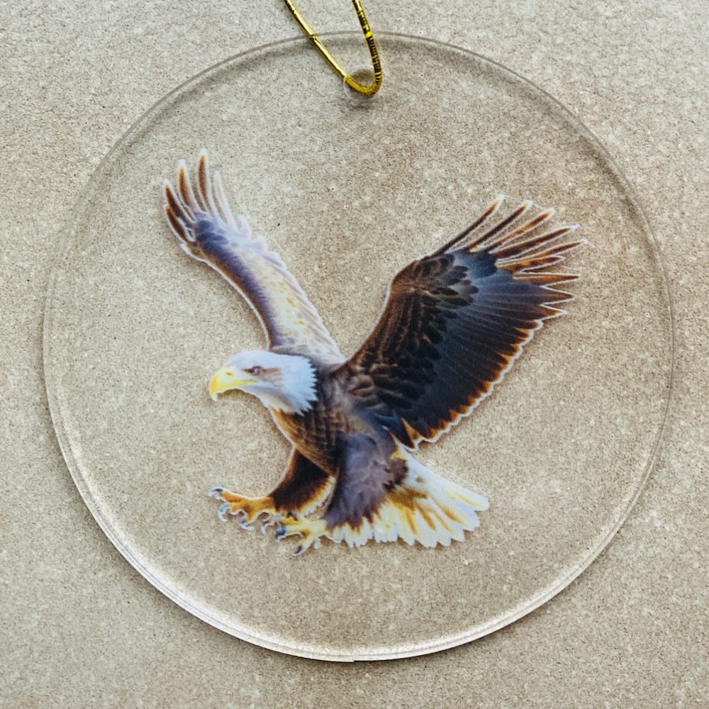 Bald Eagle Christmas ornament double sided